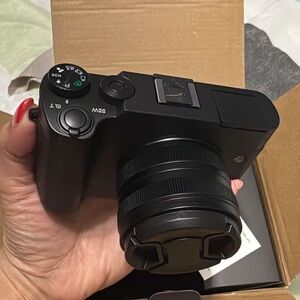 Black Digital Camera with Lens